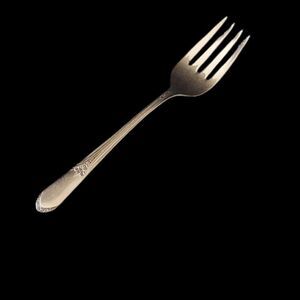 Wm Rogers IS Devonshire Aka Mary Lou 1938 Pattern Salad Fork Vintage Silverplate